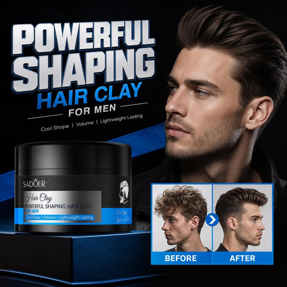 Men'S Grooming Wax - طين تصفيف الشعر غير لامع، قوي