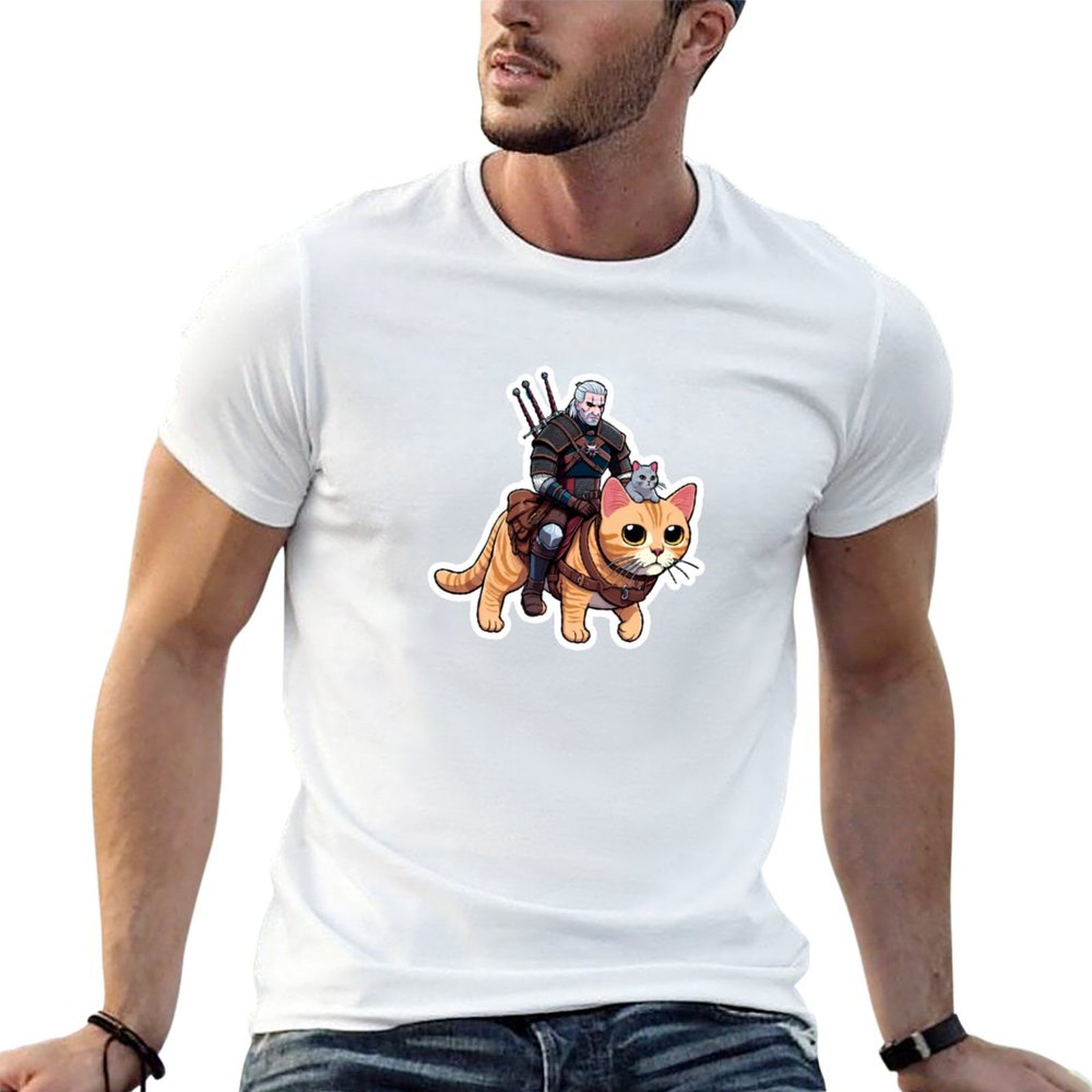 Men'S Grooming Guide - تي شيرت Geralt's Guide to Cat