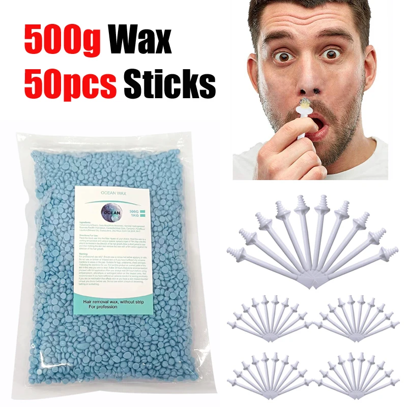 Men'S Grooming Wax - طقم شمع الأنف المحمول 50 جرام-500