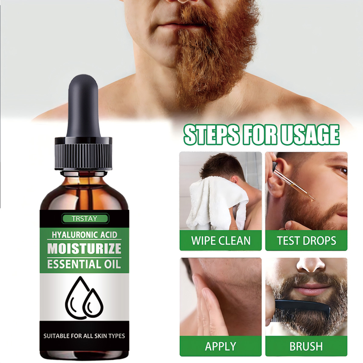100% طبيعي تسريع شعر الوجه تنم - مراجعة Men'S Grooming Products وسعره
