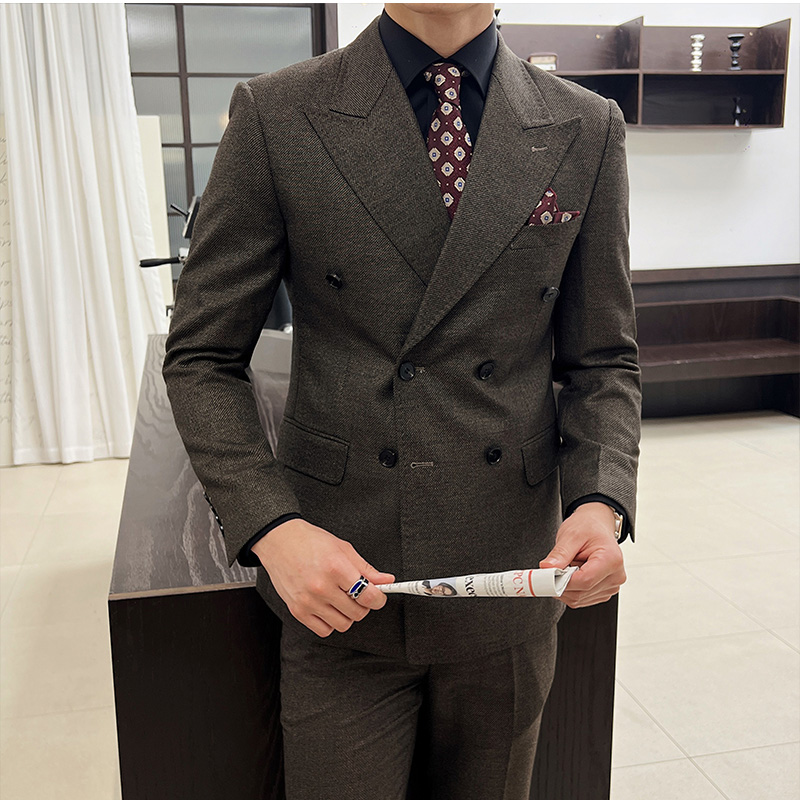 بدلة رجالية فاخرة مزدوجة الصدر - مراجعة Men'S Grooming Room وسعره