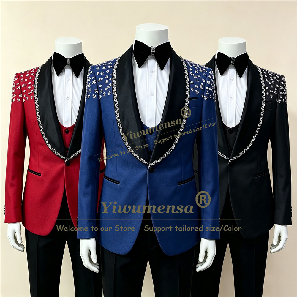 بدلة رجالية فاخرة مزينة بالخرز - مراجعة Men'S Grooming Room وسعره